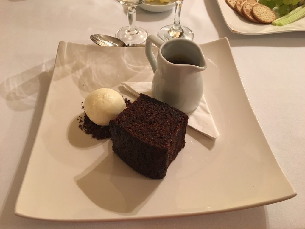 Dessert Read my review on the Ox Pasture Hall Hotel