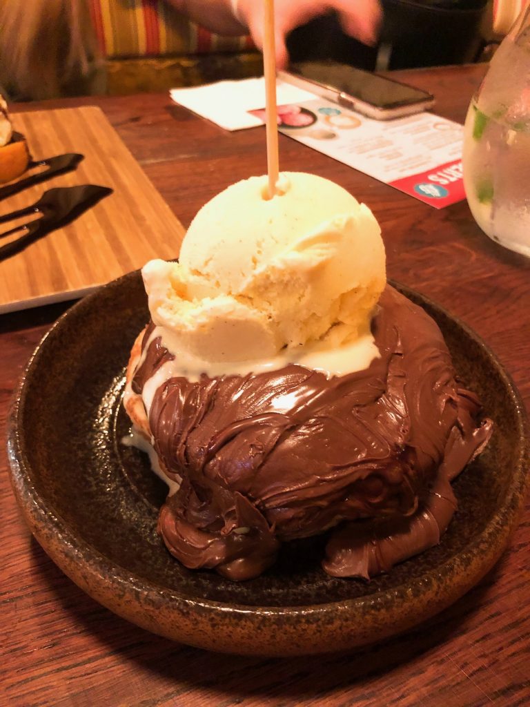 Nutella Pancake Stack at Thaikhun