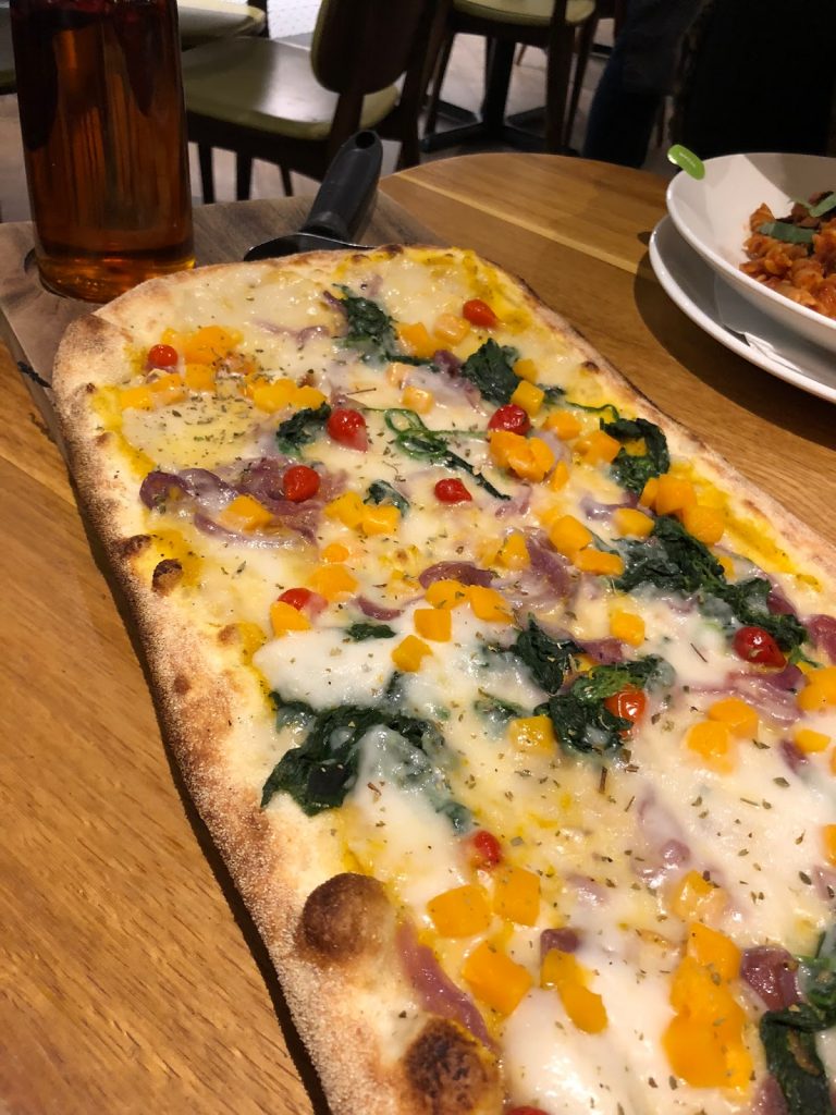 Pumpkin Pizza at Ask Italian at the Metrocentre
