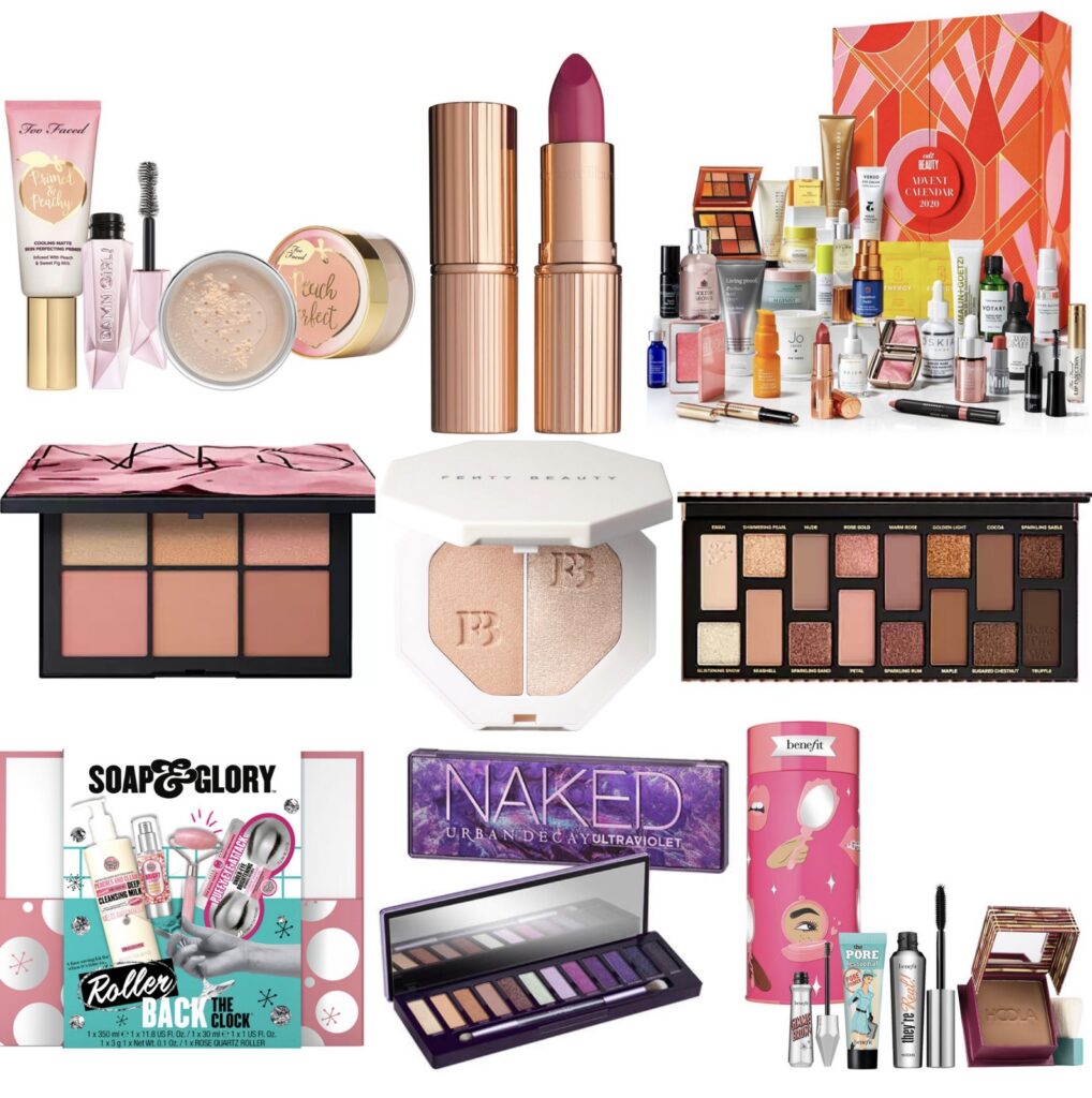 Images of the make up available at the moment. Two Faced sets, Urban Decay eyeshadow palettes and an Advent Calendar from Cult Beauty