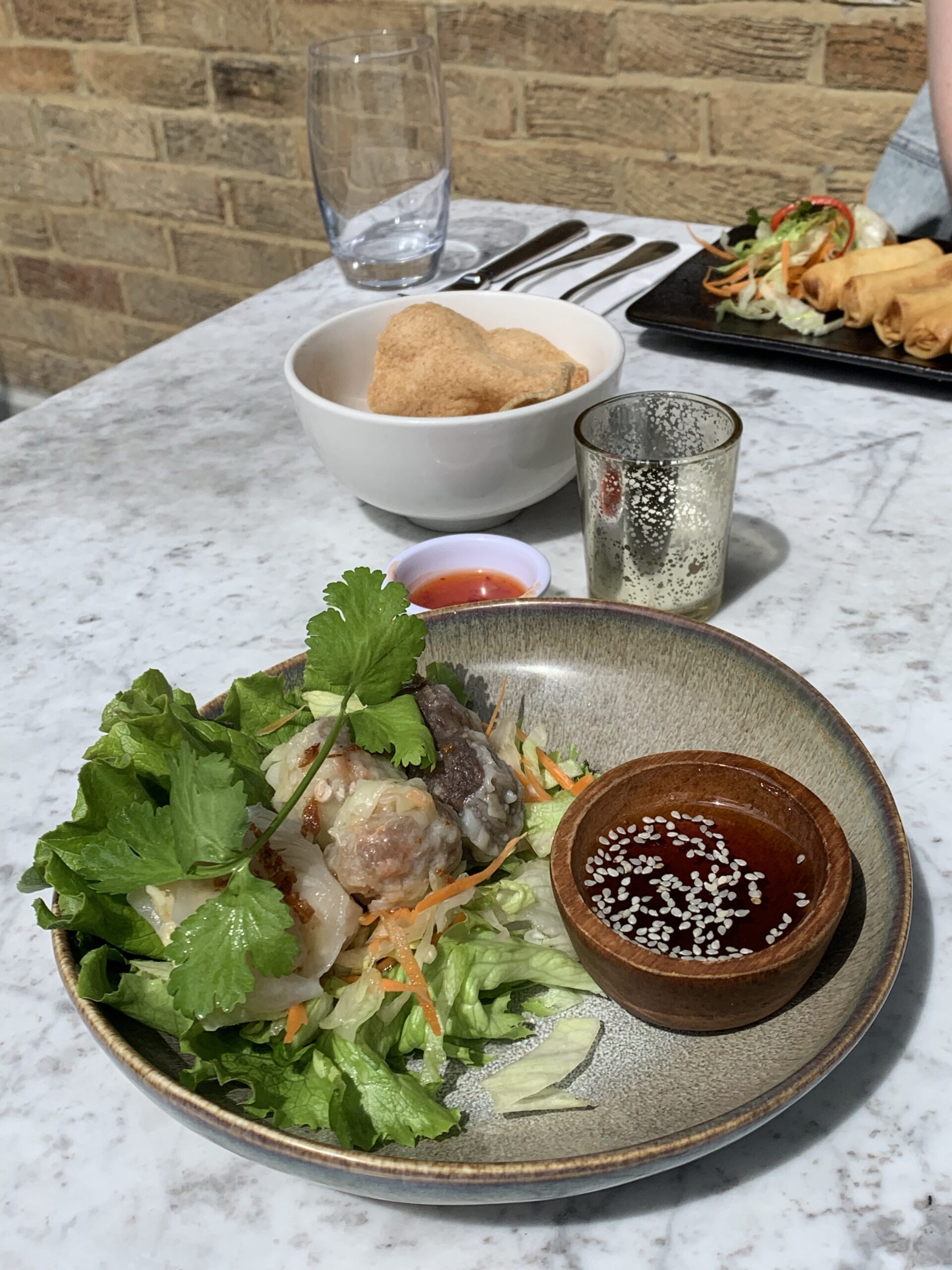 Dumplings on plate